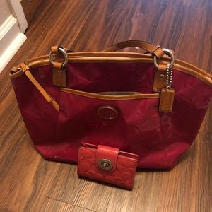 Coach purse and wallet